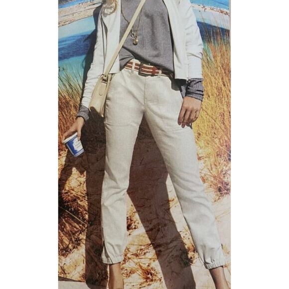 Cabi 6264 Compass Pant Oyster Beige Joggers Utility Ankle Zip, Size 4 - Picture 5 of 11